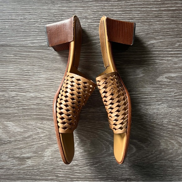 Cole Haan Woven Leather Heeled Sandals Size 8.5 - Picture 6 of 6